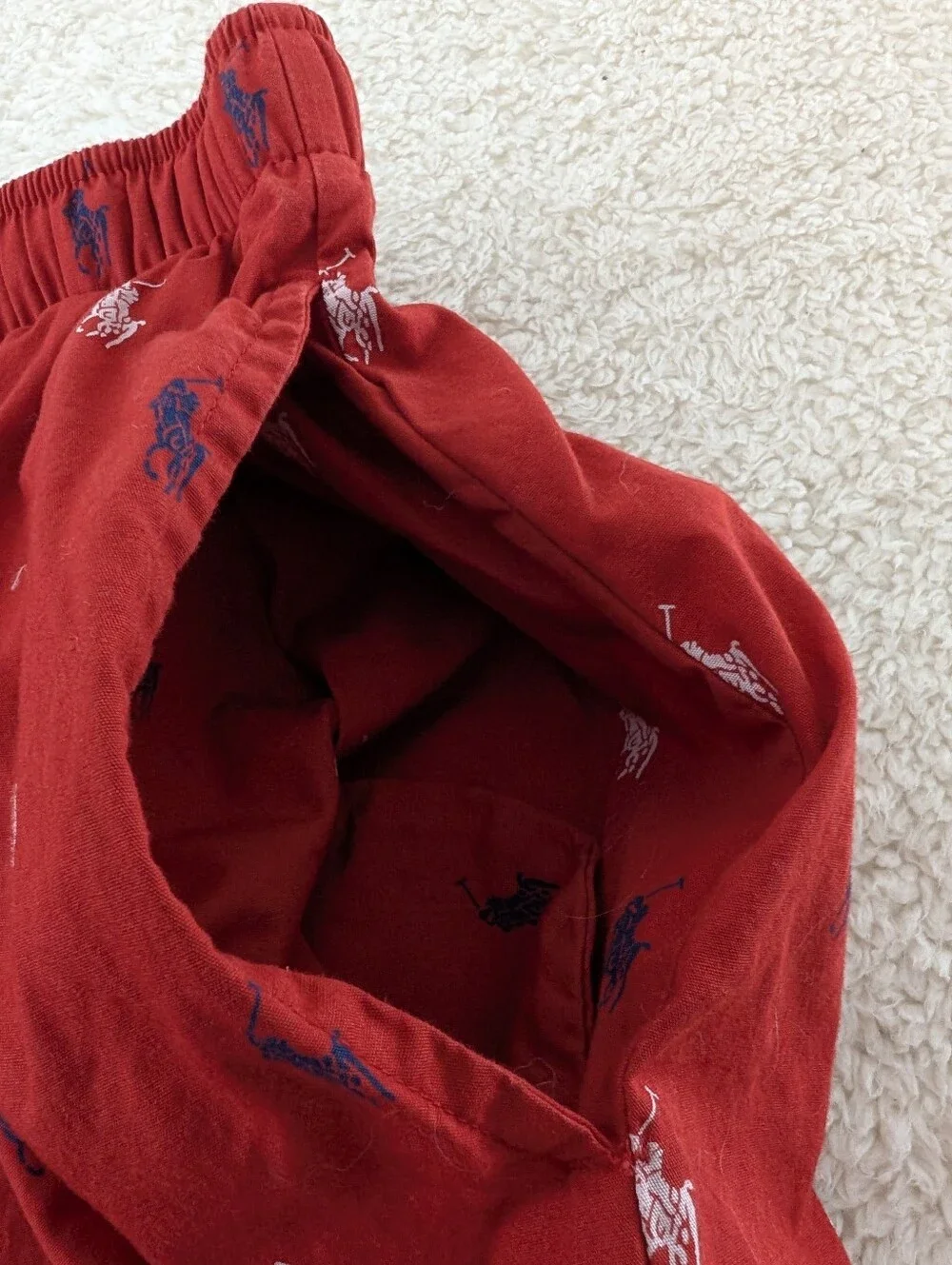 Polo by Ralph Lauren Large Red All-Over Pony Sleep/Lounge Pants